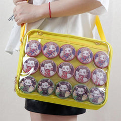 Transparent Pin Display Shoulder Bag