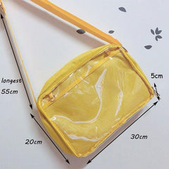 Transparent Pin Display Shoulder Bag