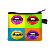 Pop Art Lips Change Purse / Coin Wallet