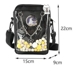 Transparent Pin Display Crossbody Bag