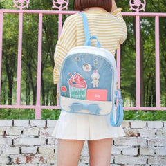 Transparent Pin Display Kawaii Backpack