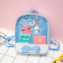Transparent Pin Display Kawaii Backpack