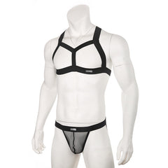 Chest Harness + Mesh Jockstrap Erotic Clubwear