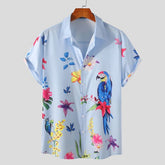 Tropical Bird Short Sleeve Printed Shirt