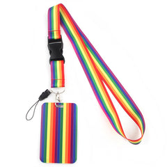 Rainbow Neck Strap Lanyard + ID Case