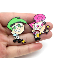 Wanda & Cosmo The Fairly Odd Parents Enamel Pins