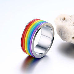 All-Over Rainbow Pride Ring