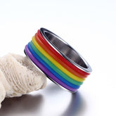 All-Over Rainbow Pride Ring