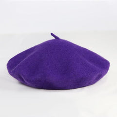 Shades Of Purple Elegant Woollen Beret