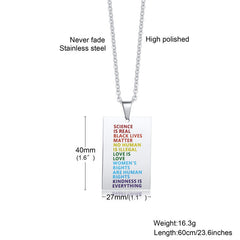 Science Is Real LGBTQ Necklace