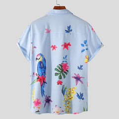 Tropical Bird Short Sleeve Printed Shirt