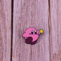Kirby With A Star Enamel Pin