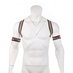 Rainbow Pride Elastic Harness