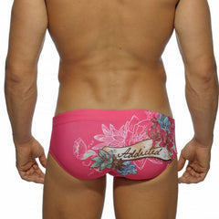 Floral Skull Swim Briefs