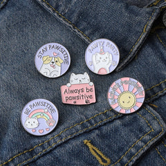 Be Pawsitive Enamel Pins