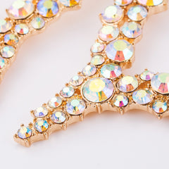 Opulence Heart Rhinestone Earrings