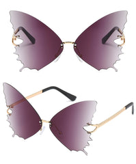 Butterfly Rimless Sunglasses