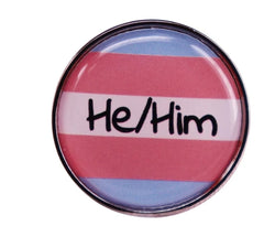 He/Him Trans Pride Enamel Pin
