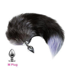 BDSM Furry Butt Plug Kit With Mask & Collar