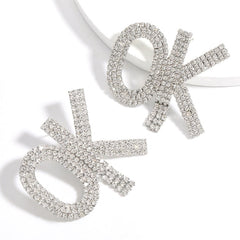 OK Rhinestone Earrings