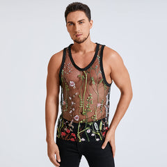 Floral Embroidered Tank Top