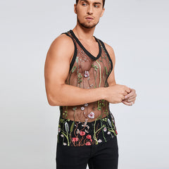 Floral Embroidered Tank Top
