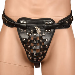 Gay Chastity Locking Belt Briefs