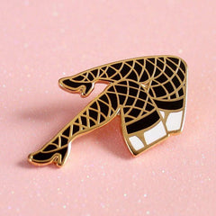 Fishnet Stockings Enamel Pin