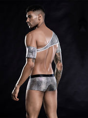 Sexy Snakeskin Gay Club Wear Outfit