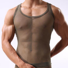 Men's Coloured Mesh Tank Top