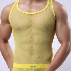 Men's Coloured Mesh Tank Top