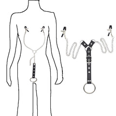 Gay Nipple Clamps With Chain And Cock Ring