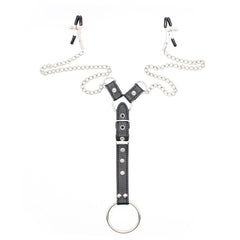Gay Nipple Clamps With Chain And Cock Ring