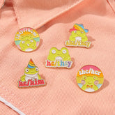 Frog Pronouns Enamel Pins