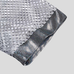 Silver Mesh See Through Crop Top