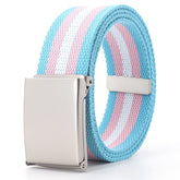 Transgender Pride Flag Canvas Belt