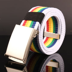 Gay Pride Canvas Belt