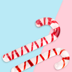 Glass Red Candy Cane Dildo