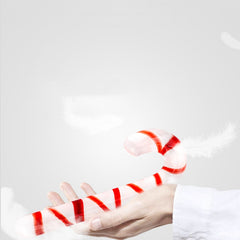 Glass Red Candy Cane Dildo