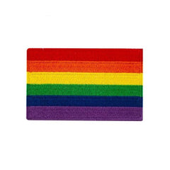 Gay Pride Flag Iron On Embroidered Patch