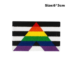 Straight Ally Flag Iron On Embroidered Patch