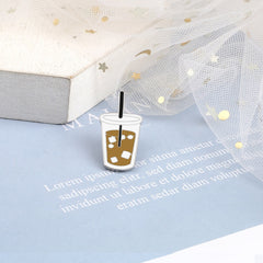 Iced Coffee Time Enamel Pin