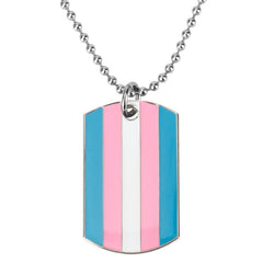 Transgender Pride Tag Necklace