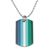 Gay Male Pride Tag Necklace