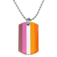 Lesbian Pride Tag Necklace