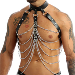 Mens Chain Link Fetish Harness