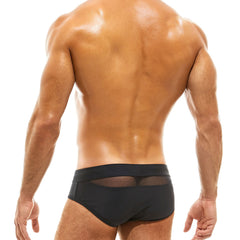 Mens Cheeky See Thru Swim Trunks