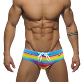 Retro Rainbow Swim Briefs