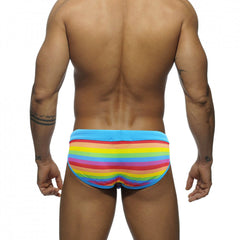 Retro Rainbow Swim Briefs