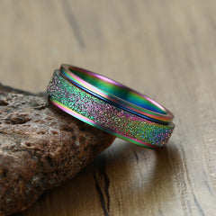 Chromatica Sandblasted Spinner Ring